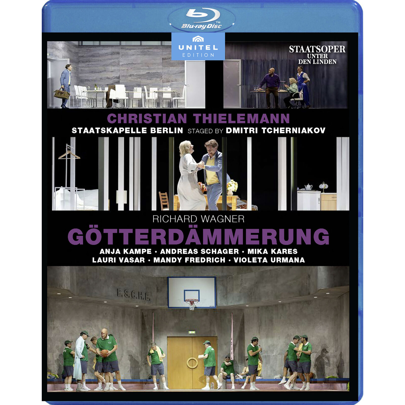 Picture of Anja Kampe; Andreas Schager; Mika Kares; Lauri Vasar; Mandy Fredrich; Violeta Urmana; Staatskapelle Berlin; Dmitri Tcherniakov; Christian Thielemann - Richard Wagner: Gotterdammerung