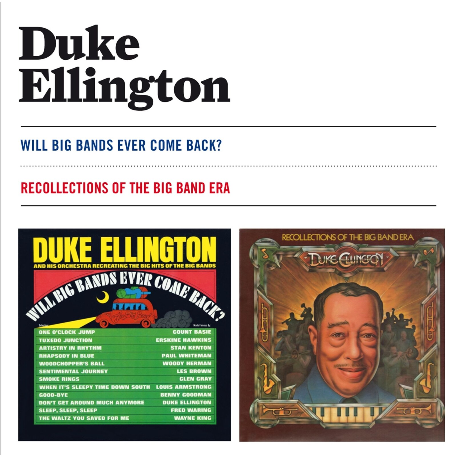 Picture of Duke Ellington - Will Big Bands Ever Come Back? / Recollections Of The Big Band Era