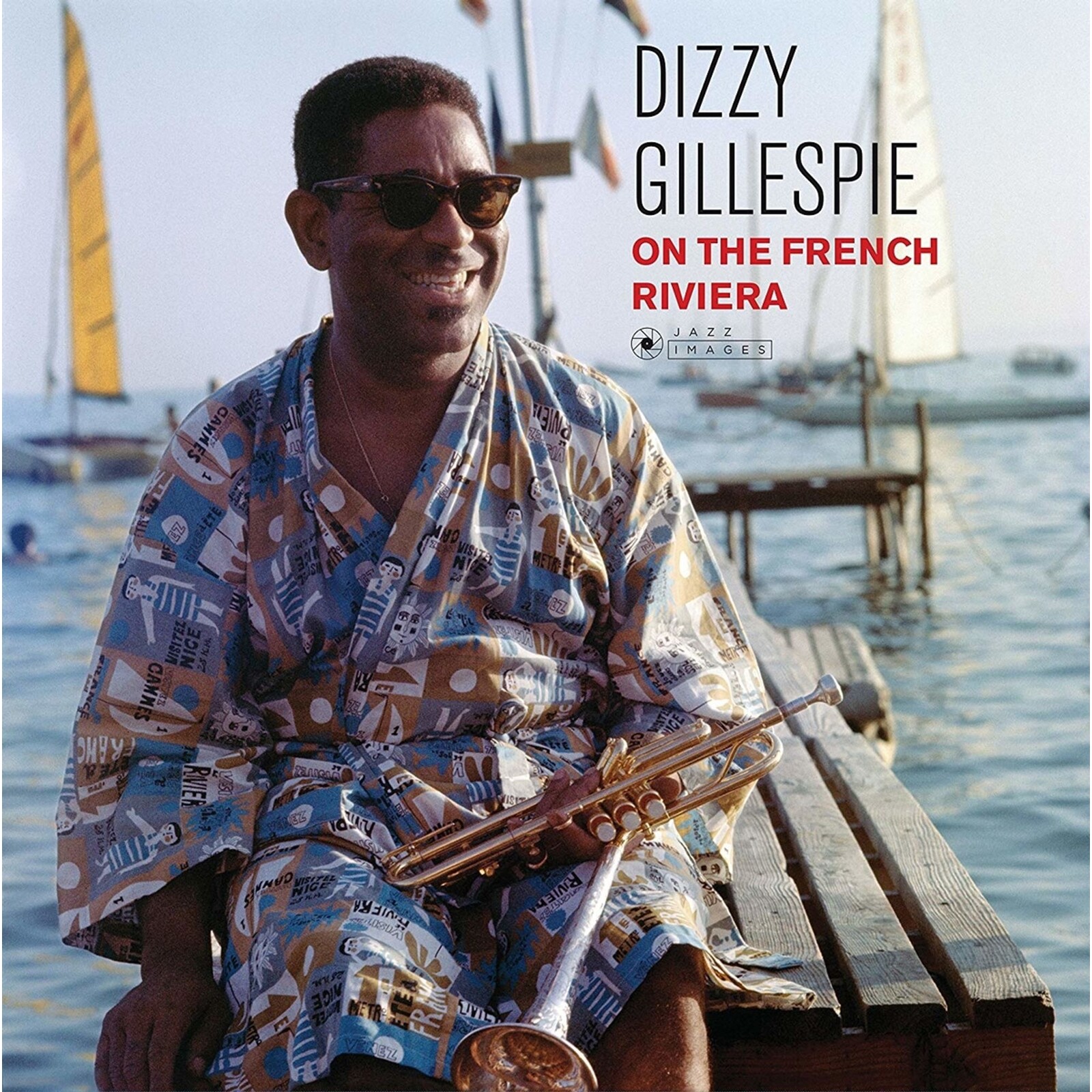 Picture of Dizzy Gillespie - On The French Riviera - Gatefold Edition. Cover Art by Jean-Pierre Leloir.