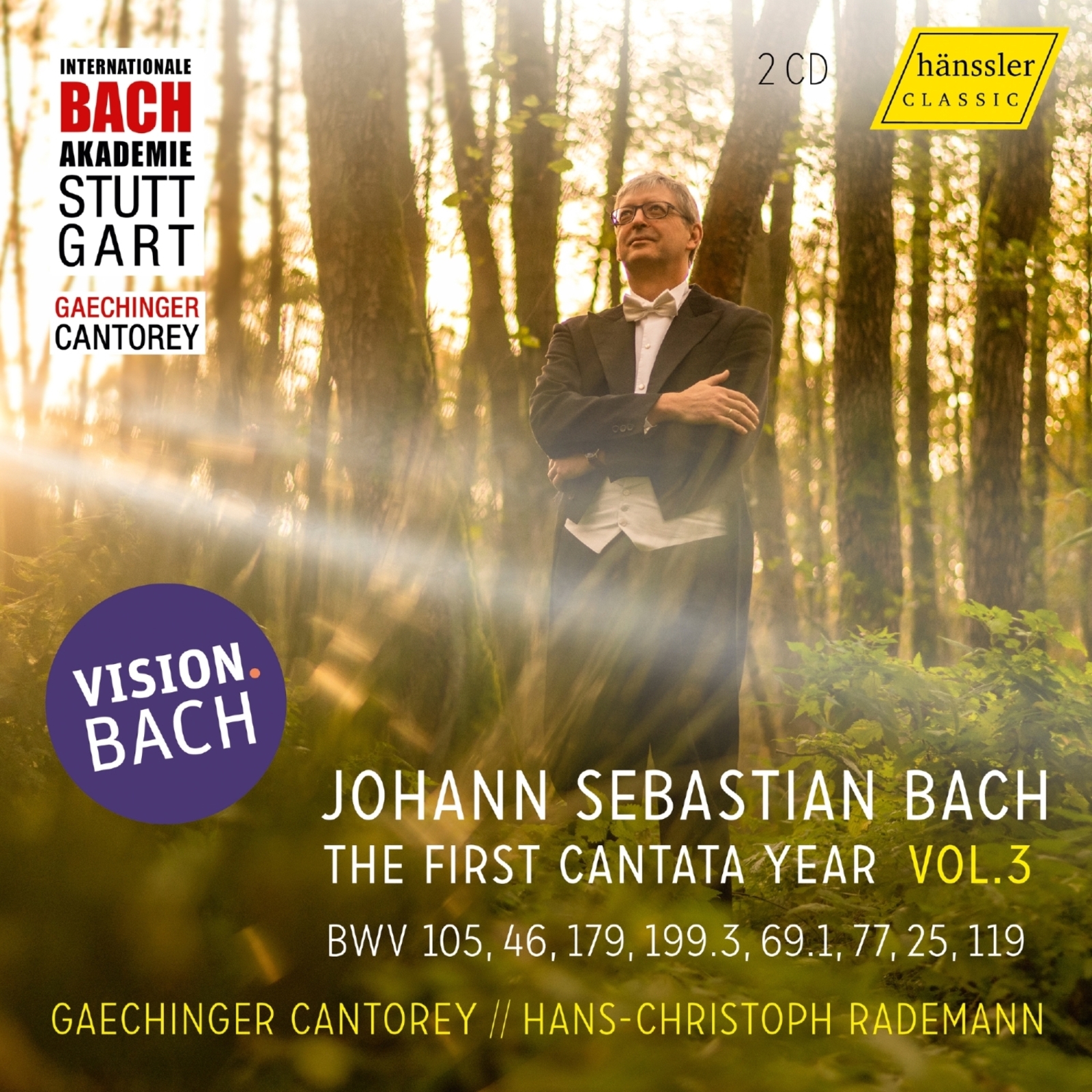 Picture of Gaechinger Cantorey; Hans-Christoph Rademann - VISION.BACH - The First Cantata Year, Vol. 3 (BWV 105, 46, 179, 199.3, 69.1, 77, 25, 199)