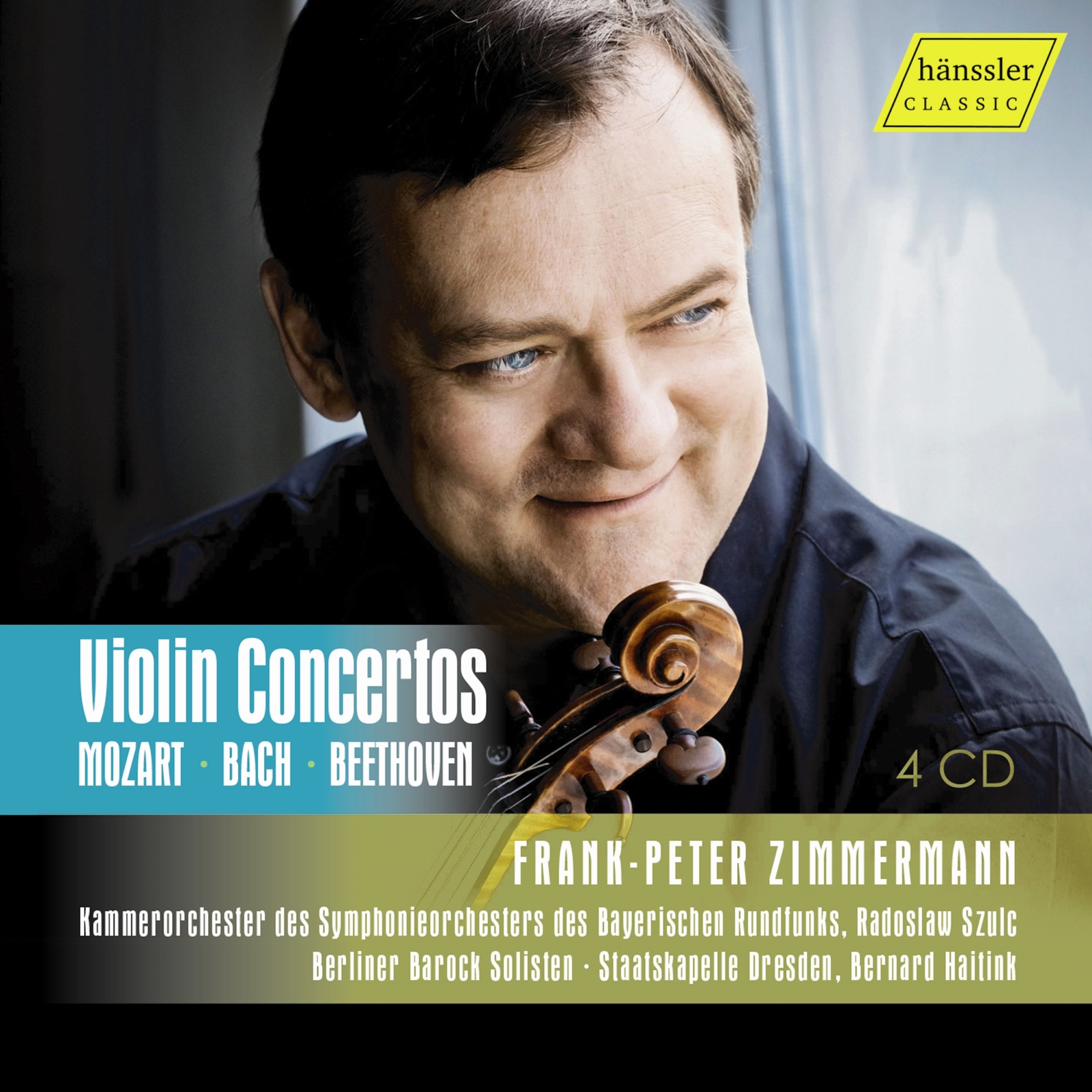 Picture of Frank-Peter Zimmermann; Serge Zimmerman; Antoine Tamestit; Berliner Barock Solisten; Kammerorchester des Symphonieorchesters des Bayerischen Rundfunks; Staatskapelle Dresden; Radoslaw Szulc; Bernard Haitink - Violin Concertos by Frank Peter Zimmermann (Works by Wolfgang Amadeus Mozart; Johann Sebastian Bach; Ludwig von Beethoven)