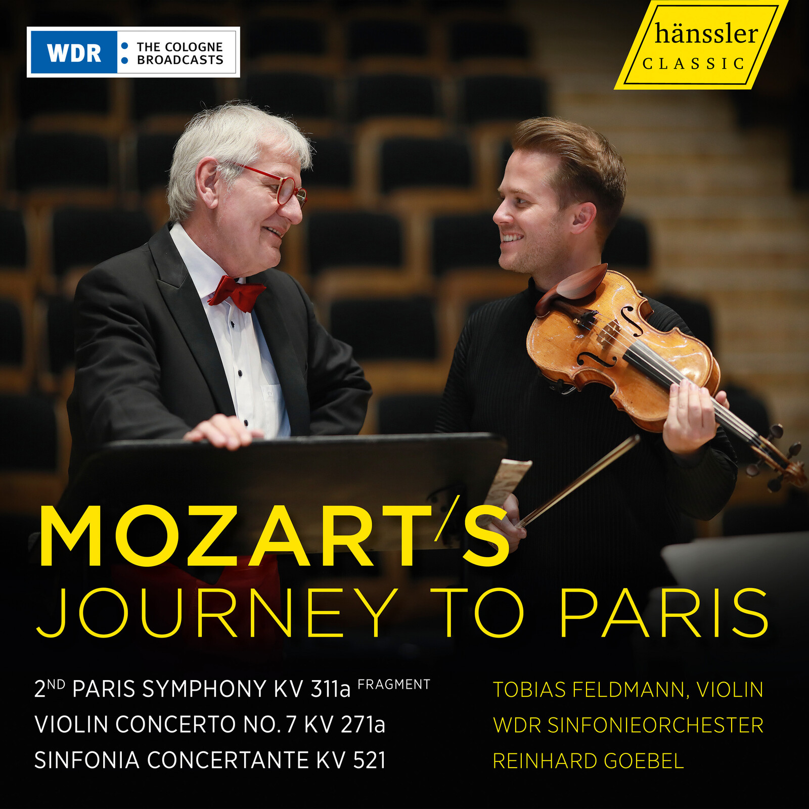 Picture of Tobias Feldmann; WDR Sinfonieorchester; Reinhard Goebel - Wolfgang Amadeus Mozart's Journey to Paris - 2nd Paris Symphony KV 311a (fragment); Violin Concerto No. 7 KV 271a; Sinfonia Concertante KV 521