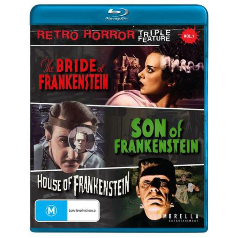Picture of Retro Horror Triple Feature Vol. 1 - Bride of Frankenstein (1935) / Son of Frankenstein (1939) / House of Frankenstein (1944)